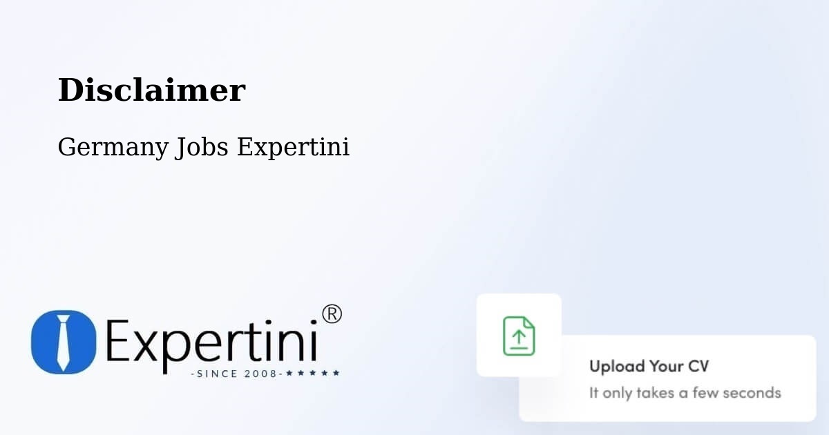 Disclaimer – Waltrop - Germany Jobs Expertini